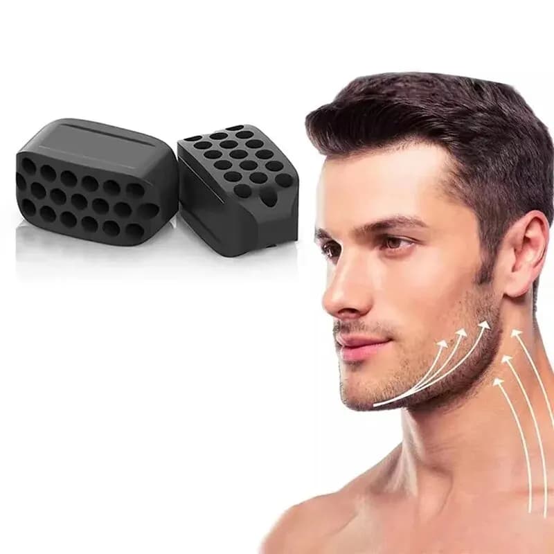 2 pcs Silicone Jaw Exerciser Face Toner Jawline Fitness Ball Neck Toning Equipment Face beauty tool double chin