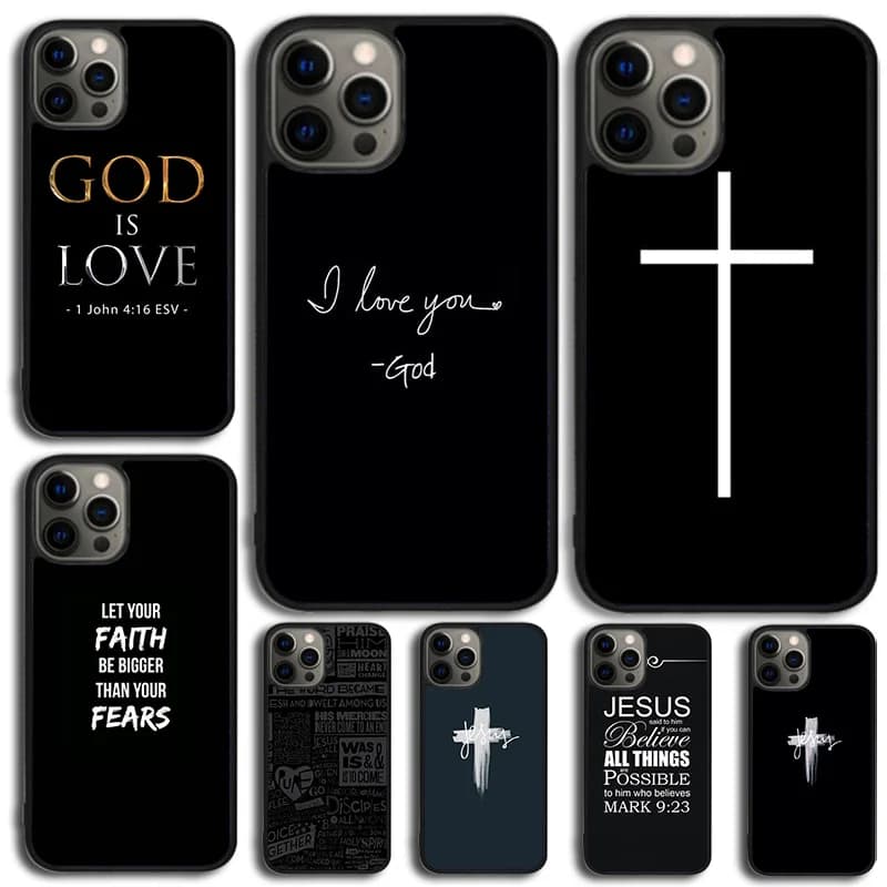 Verse of The Christian Bible Jesus Phone Case Cover For iPhone 17 Air 16 15 14 SE 11 12 13 Pro MAX Plus