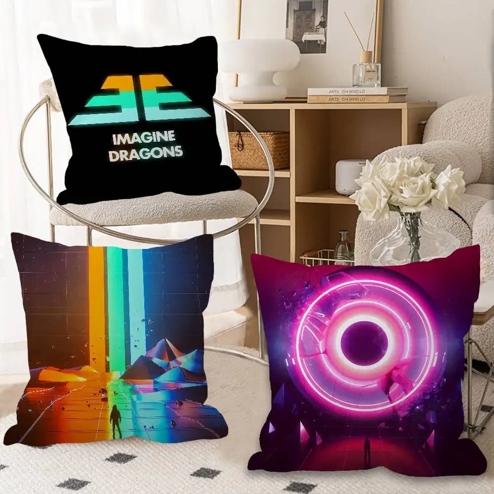 Popular Band I-Imagine D-Dragons Cushion Cover Polyester Sofa Cushions Decorative Throw Pillows Home Decoration Pillowcover