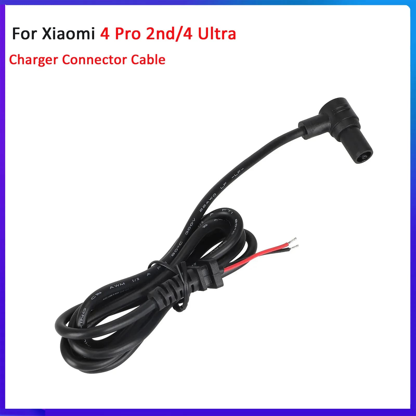 Cavo Connettore Caricabatterie 2A 3A per Monopattino Elettrico Xiaomi 4 Pro 2a Gen/4 Ultra, Ricambio Cavo di Alimentazione Porta di Ricarica