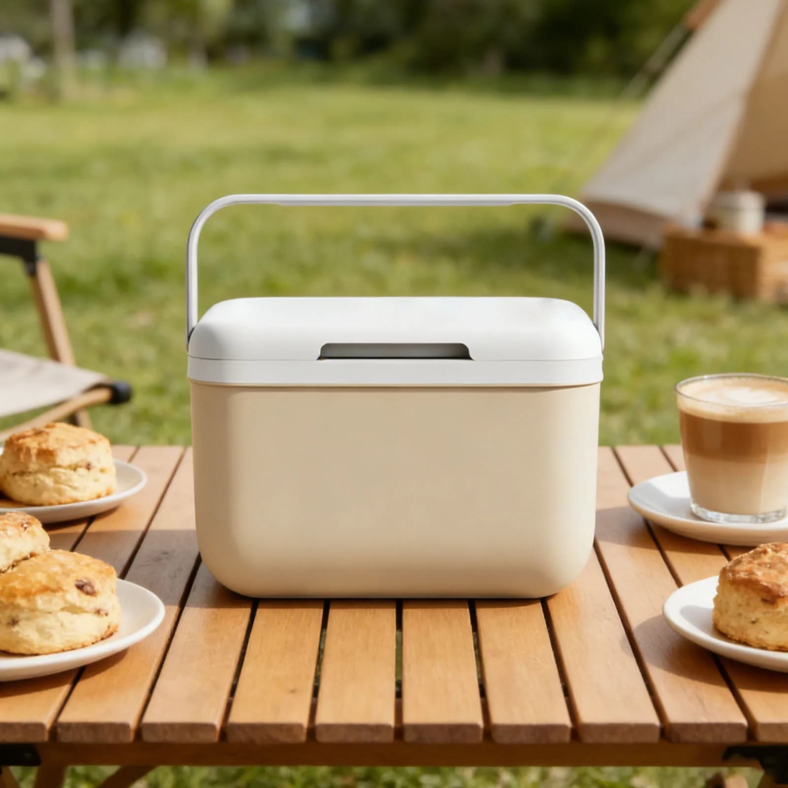Borsa Termica da Campeggio 5L, 24H di Raffreddamento e 5-8H di Riscaldamento, Contenitore Isolato per Picnic, Spiaggia, Viaggi, Concerti, Sport e Altro