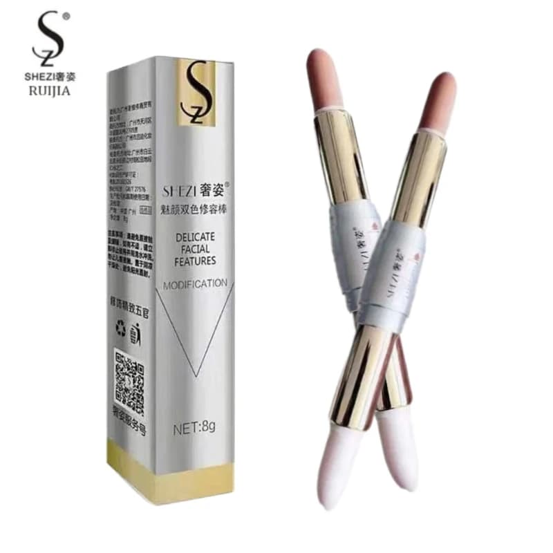3 pz Shezi Evidenziatore Affascinante Controllo Olio Doppio-end Correttore Matita Evidenziamento Viso Correttore Riparazione Stick Penna Cosmetici