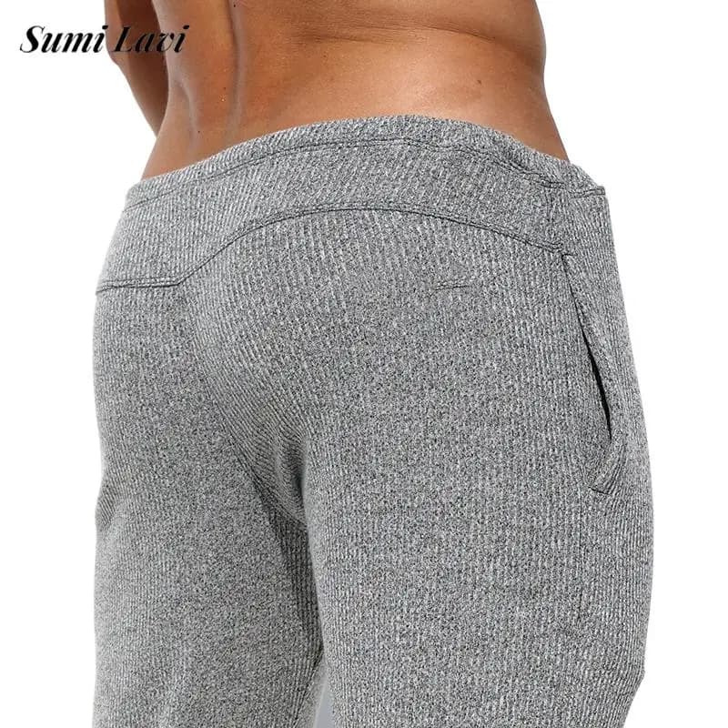 Pantaloni da pigiama sottili e traspiranti sottili Pantaloni da pigiama da uomo primavera autunno quotidiano casual tinta unita Pantaloni da notte sexy da uomo