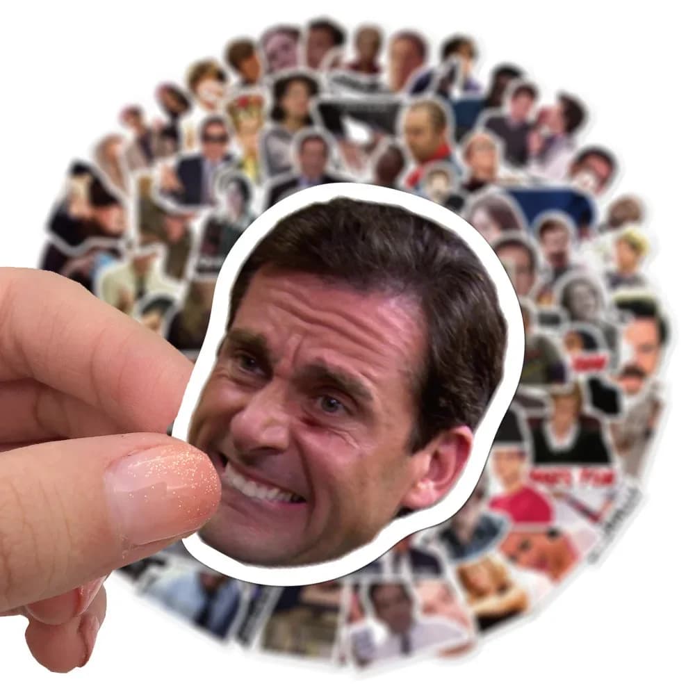 50/100 Pezzi Adesivi Divertenti con Emoji di Serie TV Classiche, per DIY, Blocco Note, Laptop, Cancelleria, Chitarra, Bagagli, Auto, Giocattolo Portatile