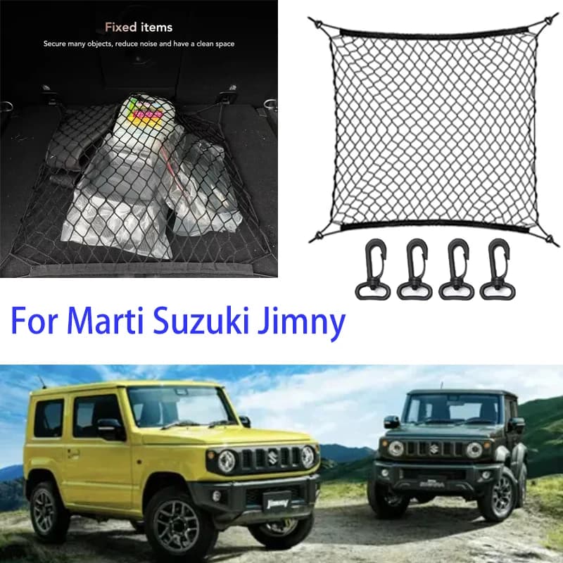 Per Marti Suzuki Jimny 1998-2025 JB53 JB64 JB74 Nylon Auto Posteriore Cargo Net Tronco di Stoccaggio Organizzatore Netto