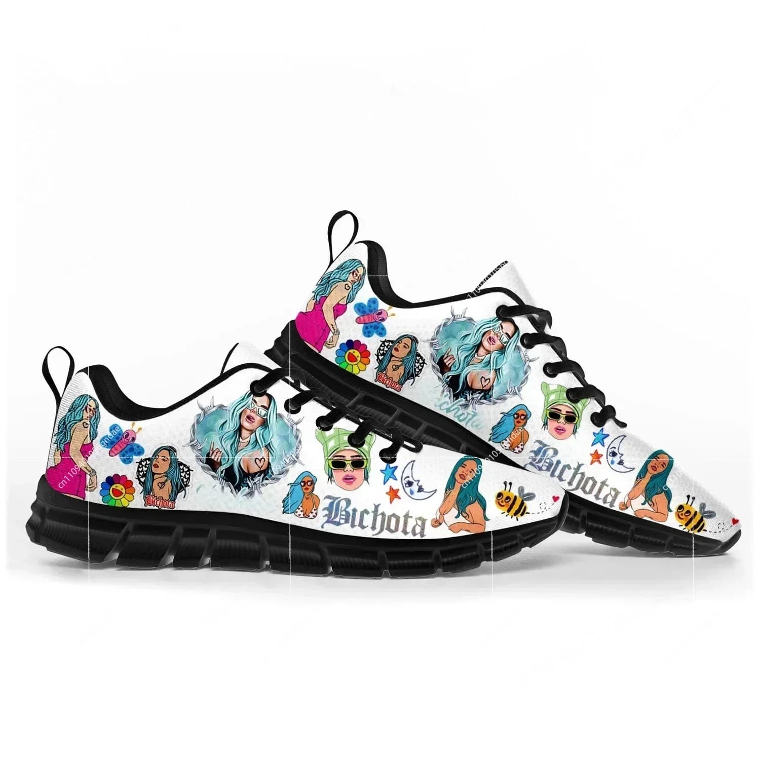 Scarpe Sportive Karol G Bichota, Sneakers Casual Personalizzate per Uomo e Donna, Scarpe da Coppia Nere