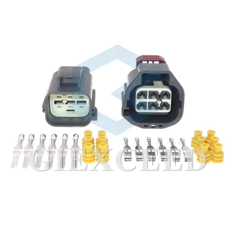 2 set 6 Pin 7283-5577-10 connettore per pompa a farfalla per autoveicoli impermeabile presa per cablaggio elettrico per assemblaggio ca
