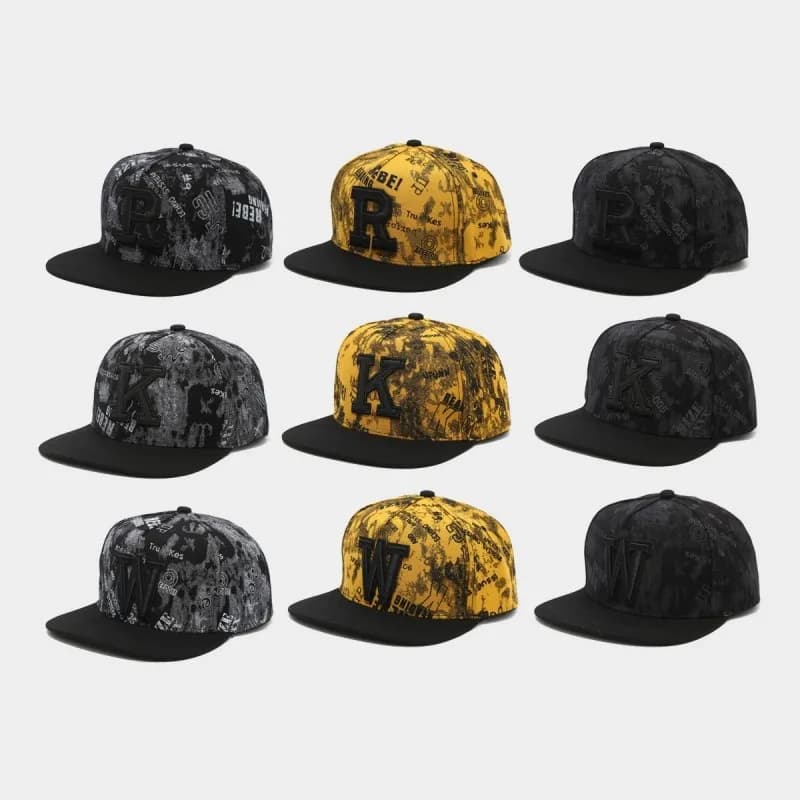Cappello da Baseball Trendy con Ricamo 3D, Stile Hip-Hop Europeo e Americano, per Street Dance