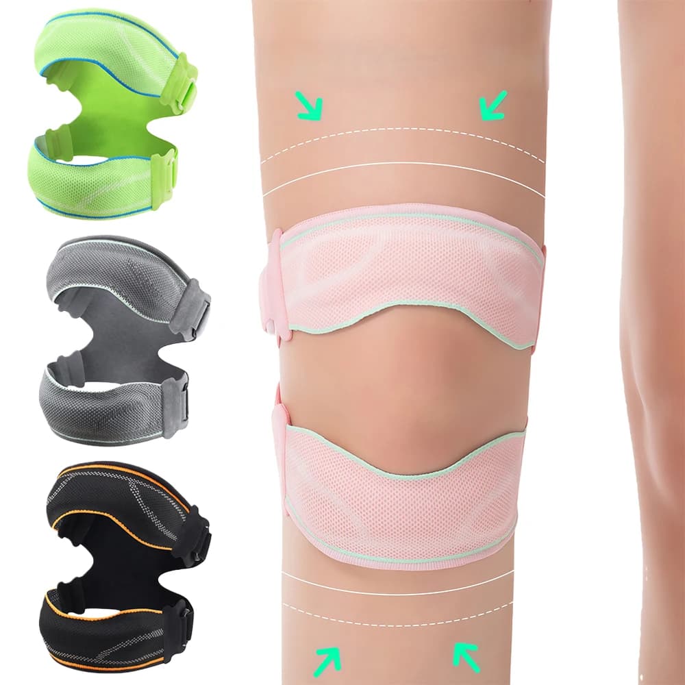 1/2 Pezzi Supporto Regolabile per Ginocchio, Fascia di Supporto per Tendine Rotuleo per Uomini e Donne, Artrite, Tendinite, Corsa, Basket, Tennis, Palestra