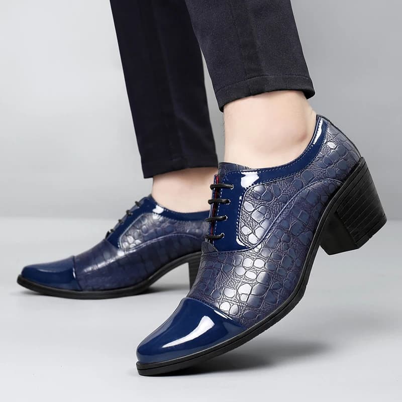 Scarpe da uomo con rialzo in altezza Scarpe oxford casual Nero Marrone Abito da sposa maschile Calzature da sposa formali per ritorno a casa