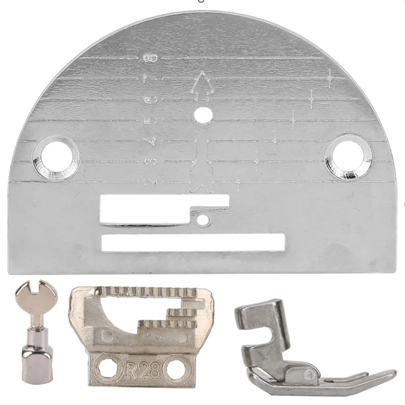 4 Pieces Sewing Machine Accessory Kit Metal Build Stitching Point Plate Set