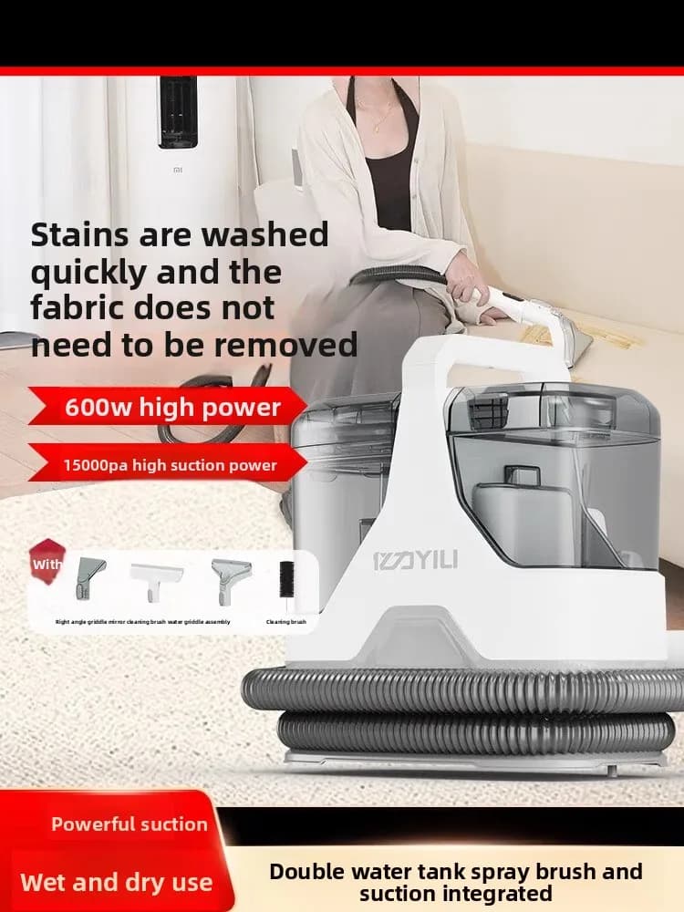Macchina per la pulizia dei divani in tessuto, aspirapolvere domestico, aspirazione spray, macchina per la pulizia delle tende dei tappeti integrata, multifunzionale