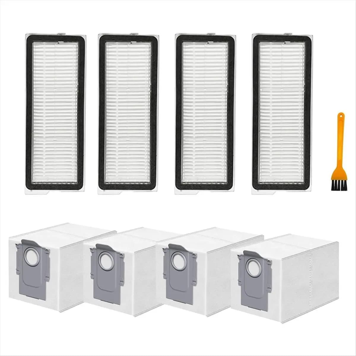 Replacement Parts for Qrevo Curv, Qrevo S, Qrevo Pro, Qrevo MaxV Robot Vacuum Attachments HEPA Filter Dust Bags