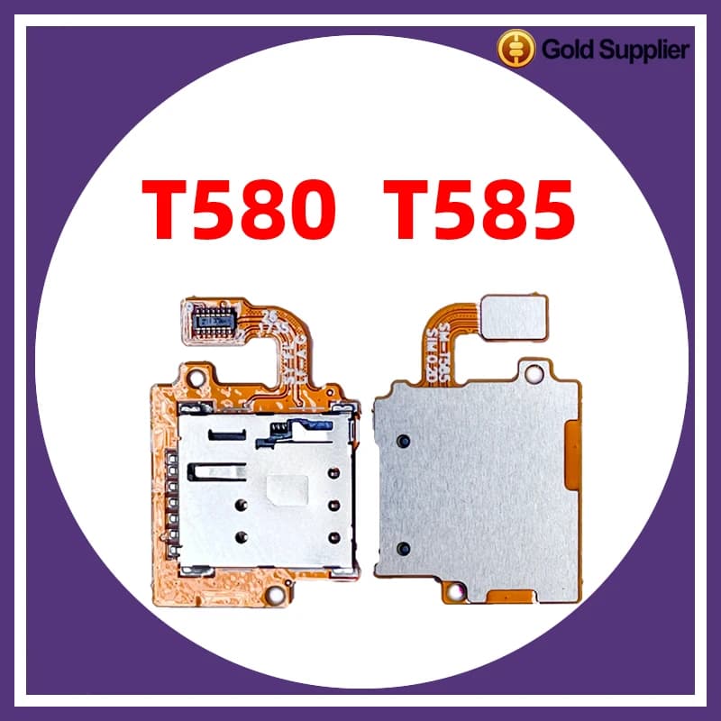 Nuovo per Samsung T585 Sim Card reader Slot Holder Socket flex cable per T580 Galaxy Tab A 10.1