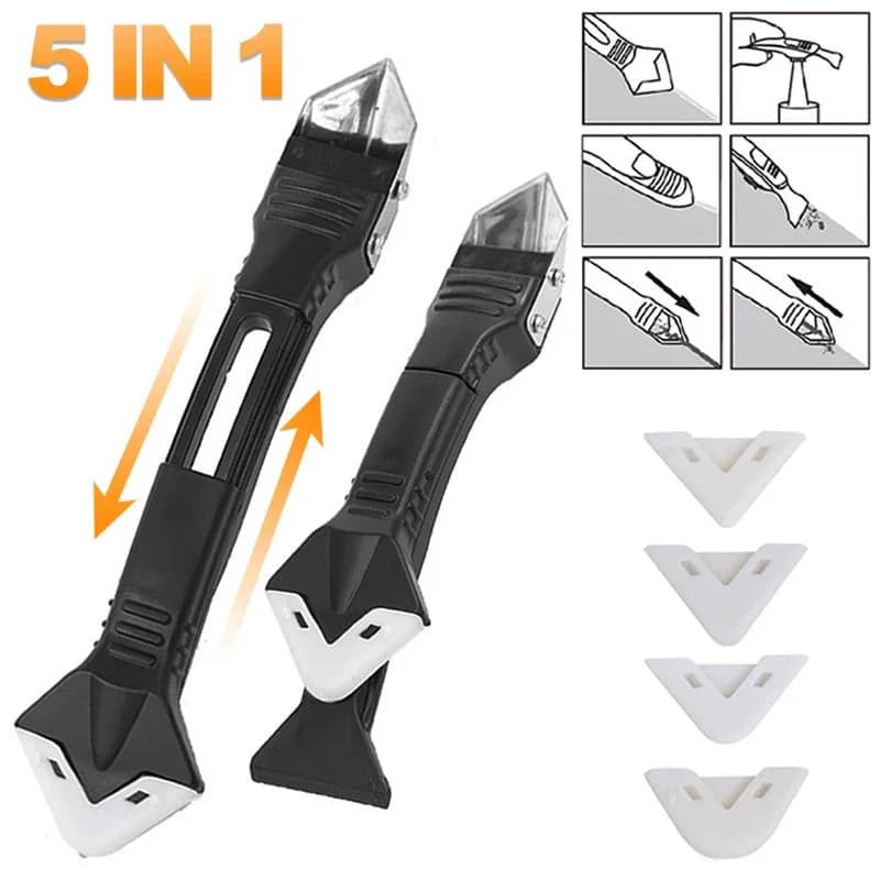 5 in 1 Silicone Spatula Cleaning Tool Sealing Windows Removal Liscia Seccatoio Mastic Organizer Silicone Raschietto Smooth mortar kit
