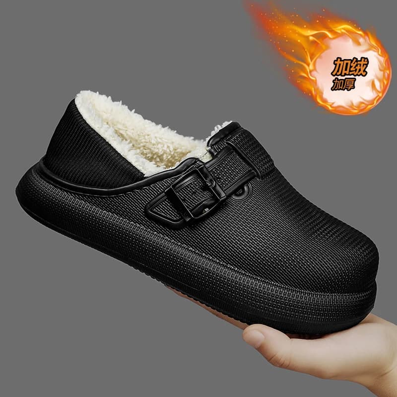 Winter Slippers for Men Half Shoes Anti-Skid Kitchen Shoes Lightweight Eva Slides Comfortable Male Sandals Chaussures Homme Luxe