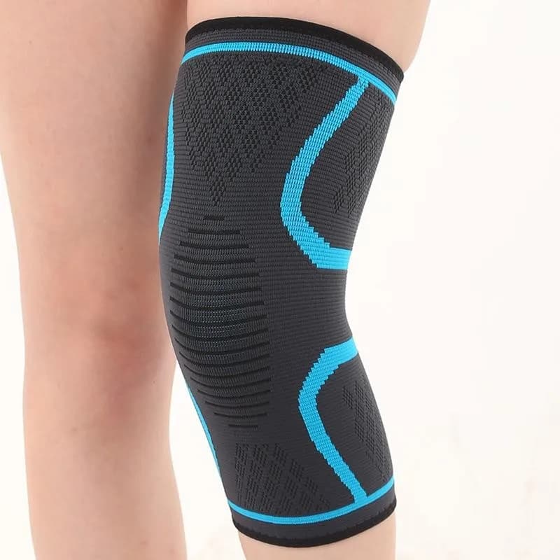 Sport compressione ginocchio anca doppio silicone ondulato antiscivolo ginocchio lavorato a maglia basket traspirante attrezzature per il fitness manutenzione