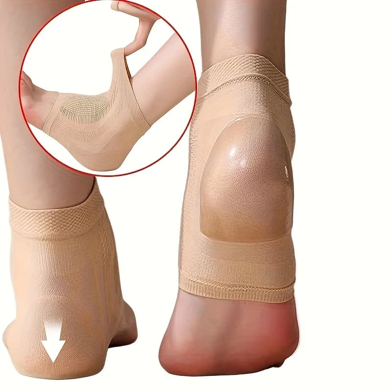 1 pair of updated high elasticity silicone socks, ankle protection socks, ankle support brace, best ankle compression brace