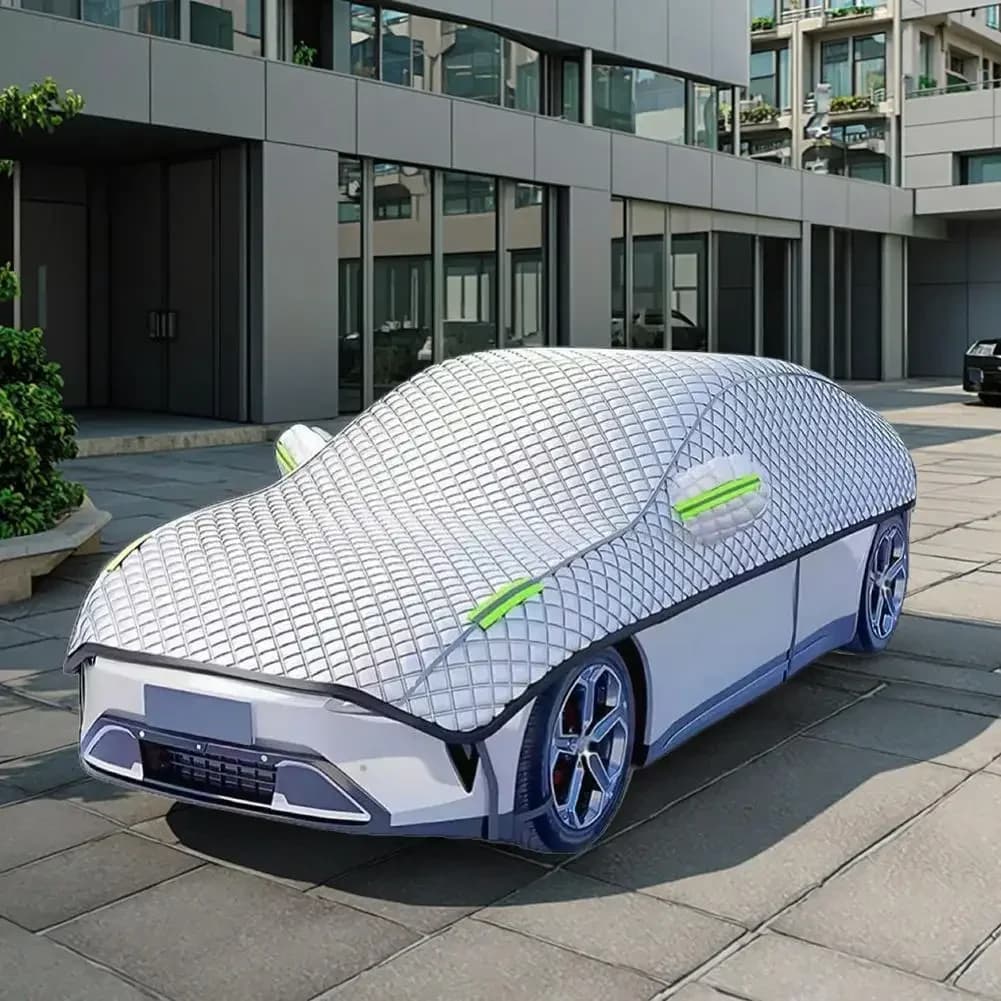 New Car Cover Half Body Windshield Sunshade Heat Insulation Waterproof Dustproof Car Glass Protection Cover Automotive Accessori