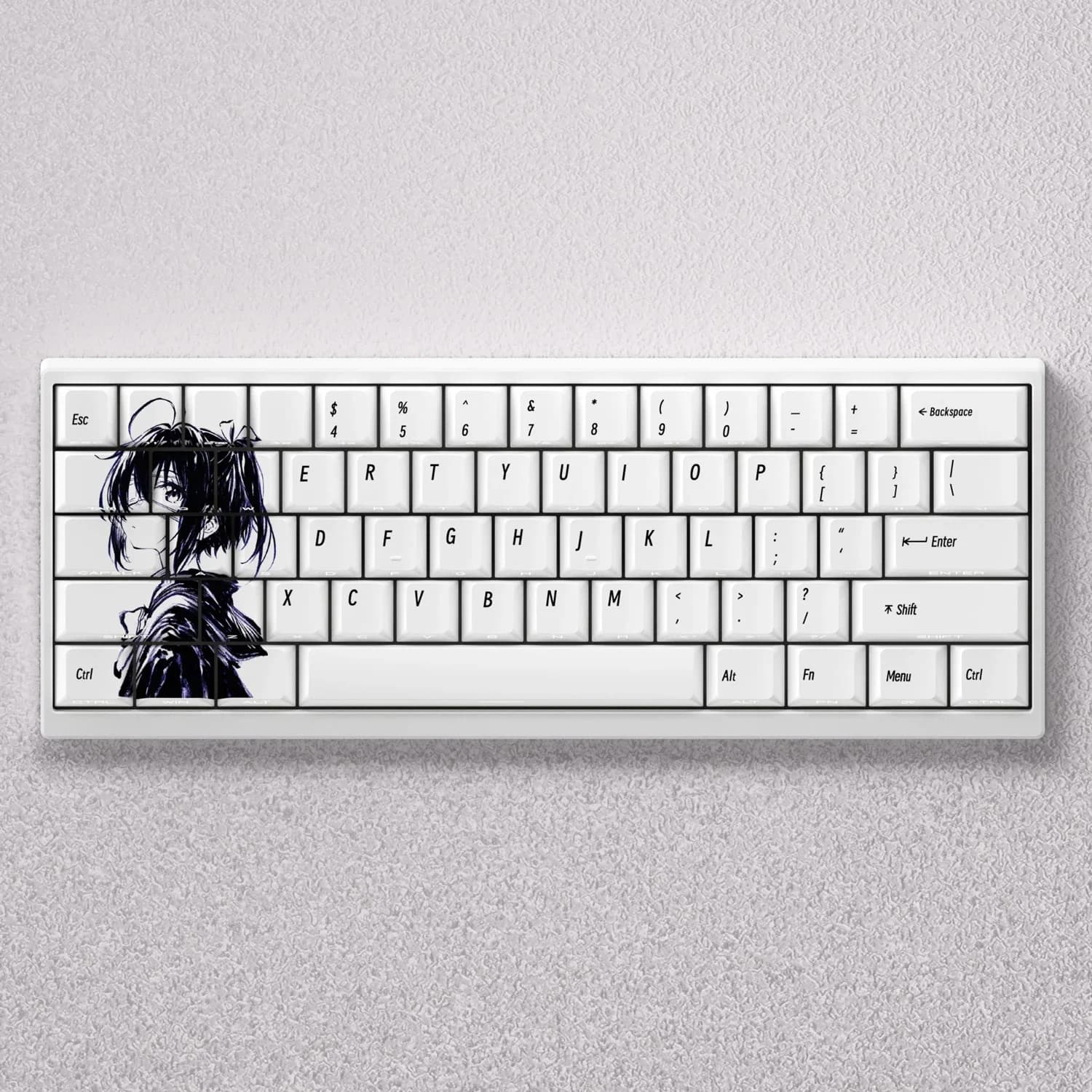 98 Keys Anime Keycaps PBT Takanashi Rikka Dye Sublimation Cherry Height Side Print Mechanical Keyboard AULA F75 Anne Pro 2