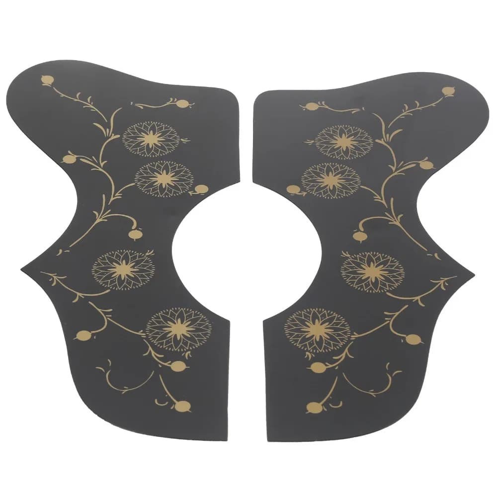 2PCS Hard Plastic Guitar Guard Picks Self-Adhesive Scratch Proof Pickguard Black/White Guitar Protection Plate