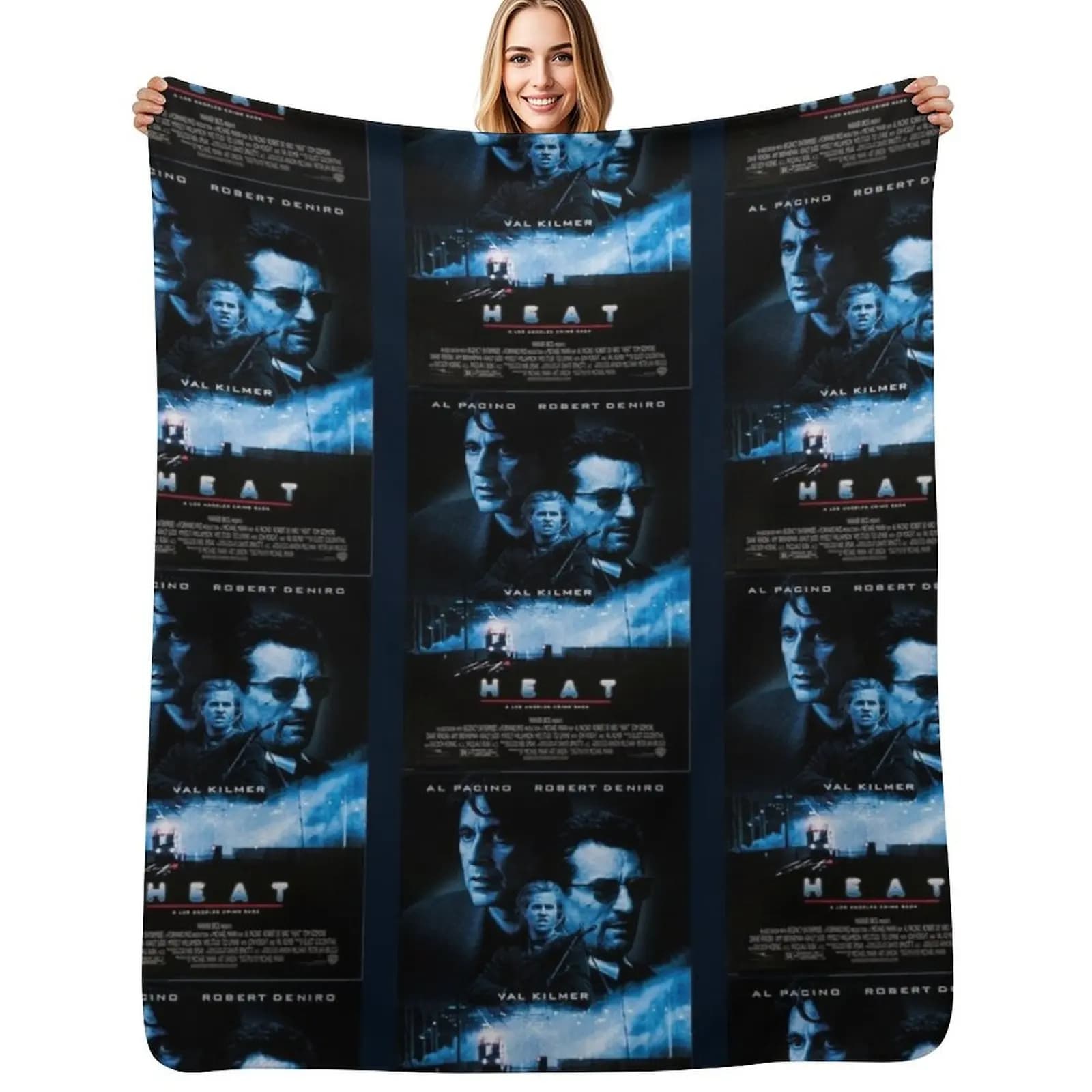Coperta in pile di flanella ultra morbida per tutte le stagioni, ispirata al film Heat (1996)