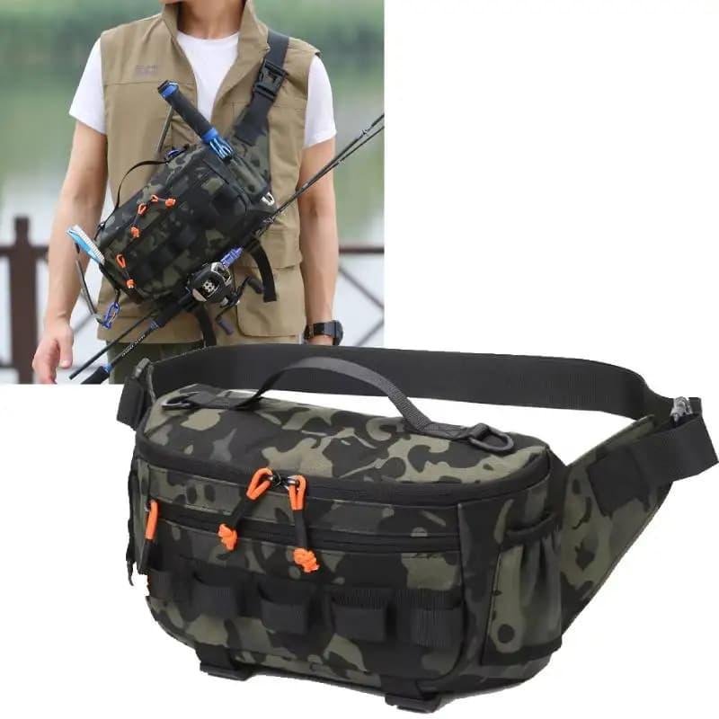 Fishing Waist Molle Tactical Belt Marsupi Hiking Running Fish Rig Pouch Great pouch for sports hunting