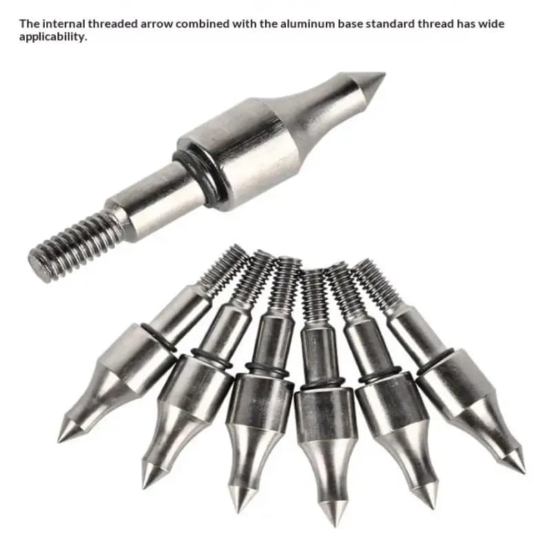 Archery Arrow Points Metal Screw In Field Points With Rubber Ring For 8.8mm Arrow Shaft Hunting Target Accessor
