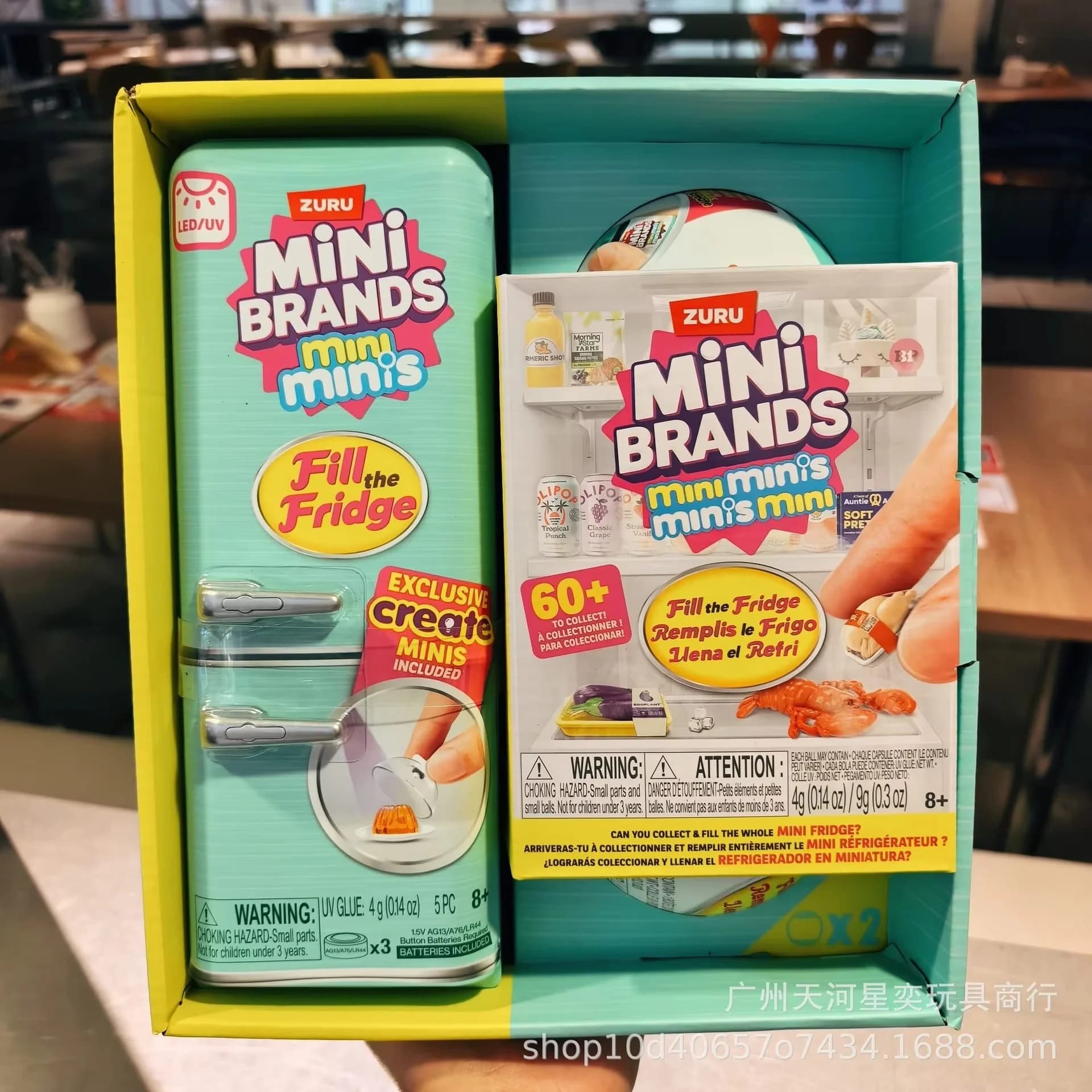 Set Frigorifero Zuru Miniverse Foodie Originale 77785, Micro Mini Figure Mystery Blind Box, Giocattolo da Collezione per Bambini e Adulti