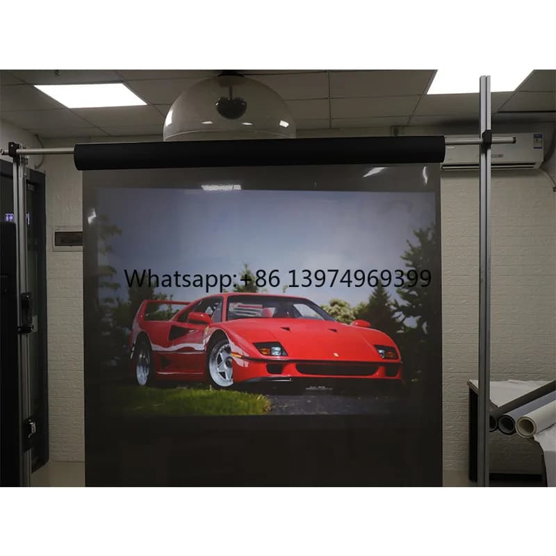 5 Meter Black 3D Hologram Film Advertising Projection Screen PVC Projection Screen Rear Projector Projection Screen