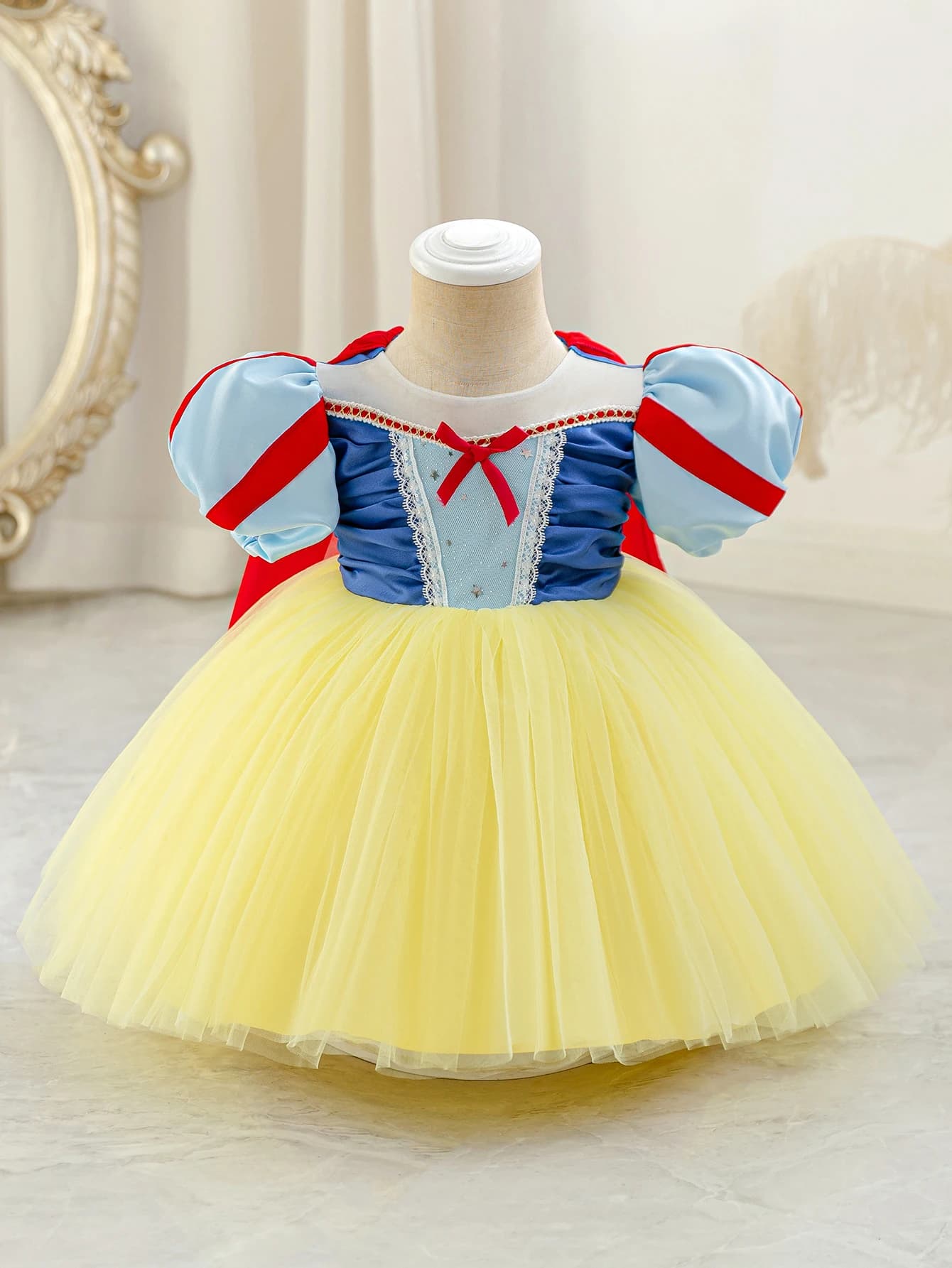 Baby Girl Princess Dress Birthday Party Dress Dress With Cloak Suitable For Stage Performances And Birthday Parties