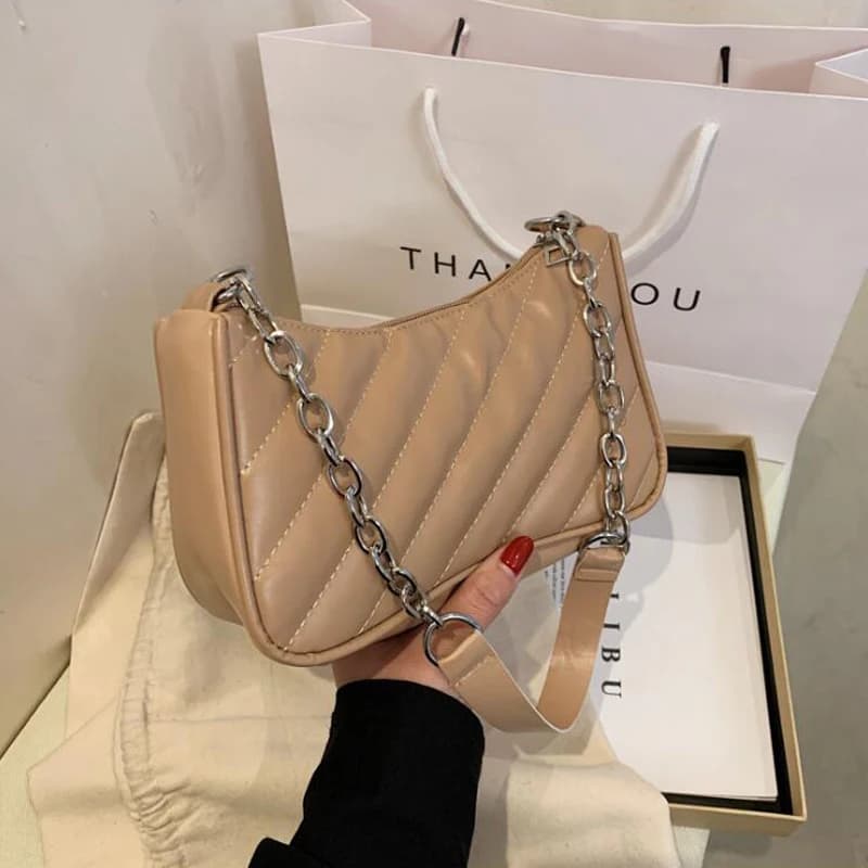 Borsa a tracolla con ricamo alla moda per l'uso quotidiano, borse da donna casual Borse e portamonete firmati in pelle Pu Borsa sotto le ascelle da donna