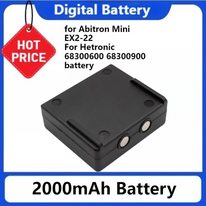 Per Abitron Mini EX2-22 per Hetronic 68300600 68300900 per Trasmettitori di telecomando Komatsu Batteria da 2000 mAh