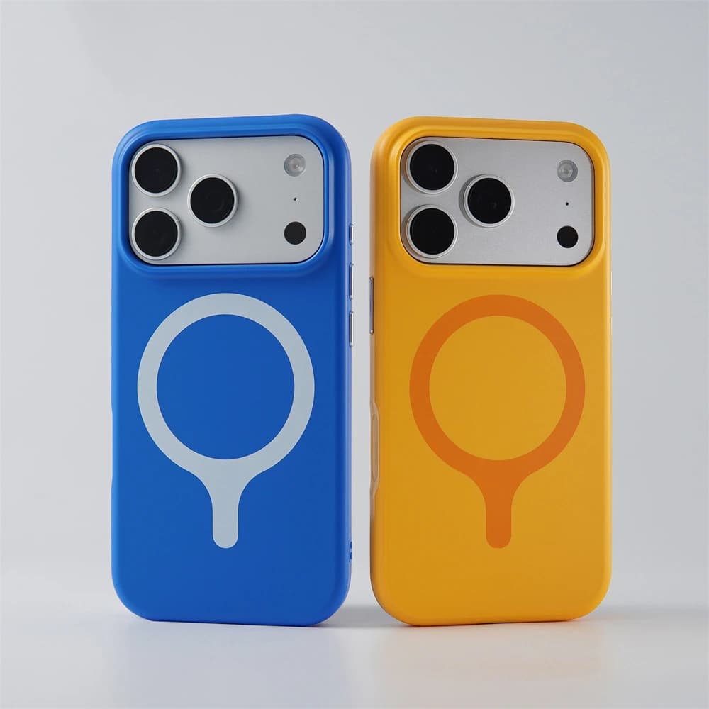 Fashion Dopamine Color Silicone Matte Case For iPhone 18 17 16 Pro Max Magnetic Wireless Charging Shockproof Hit Color Cover