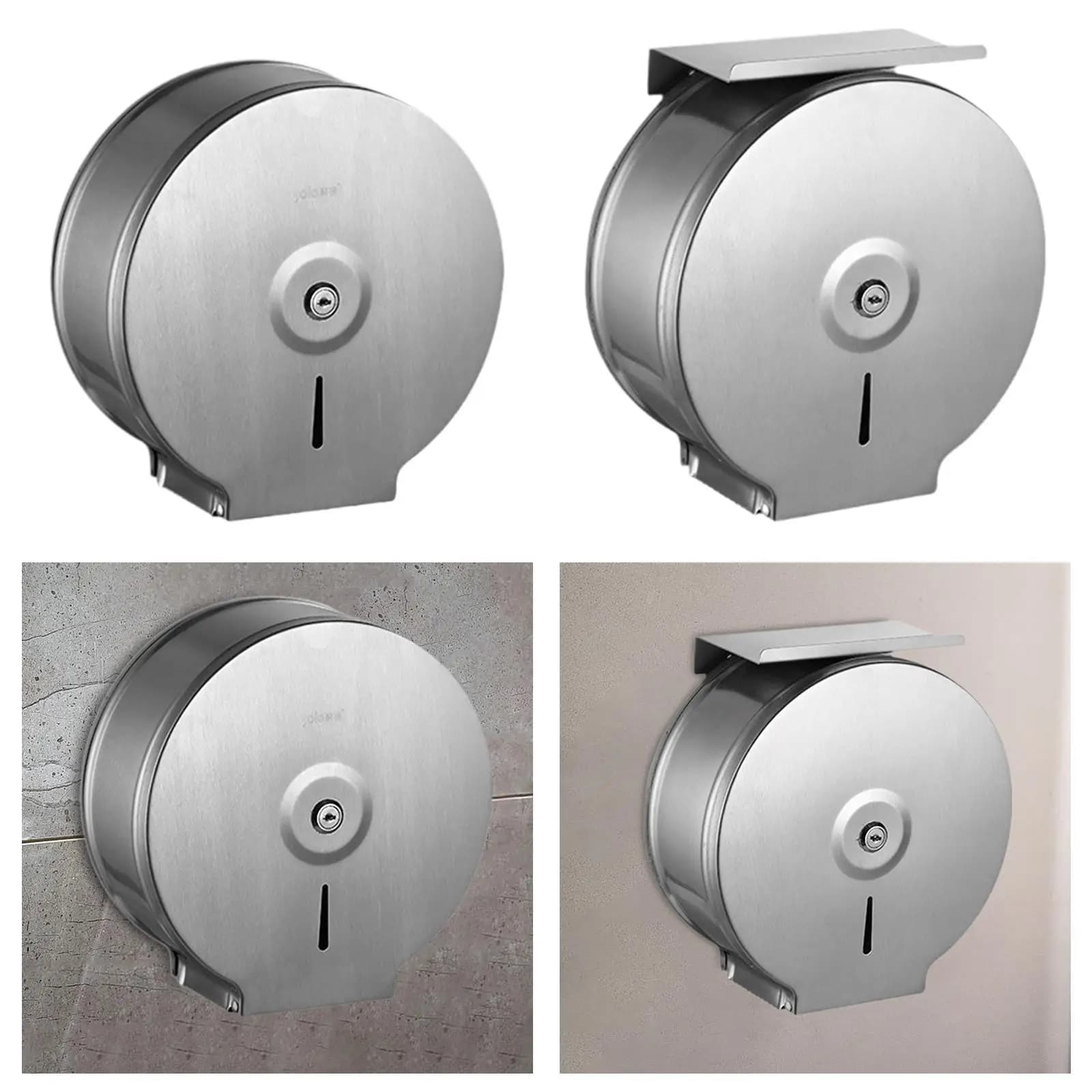 Dispenser di Carta Igienica Commerciale Jumbo con Design di Chiusura, Portarotolo per Bagni, Scuole, Hotel, Banche, Edifici per Uffici