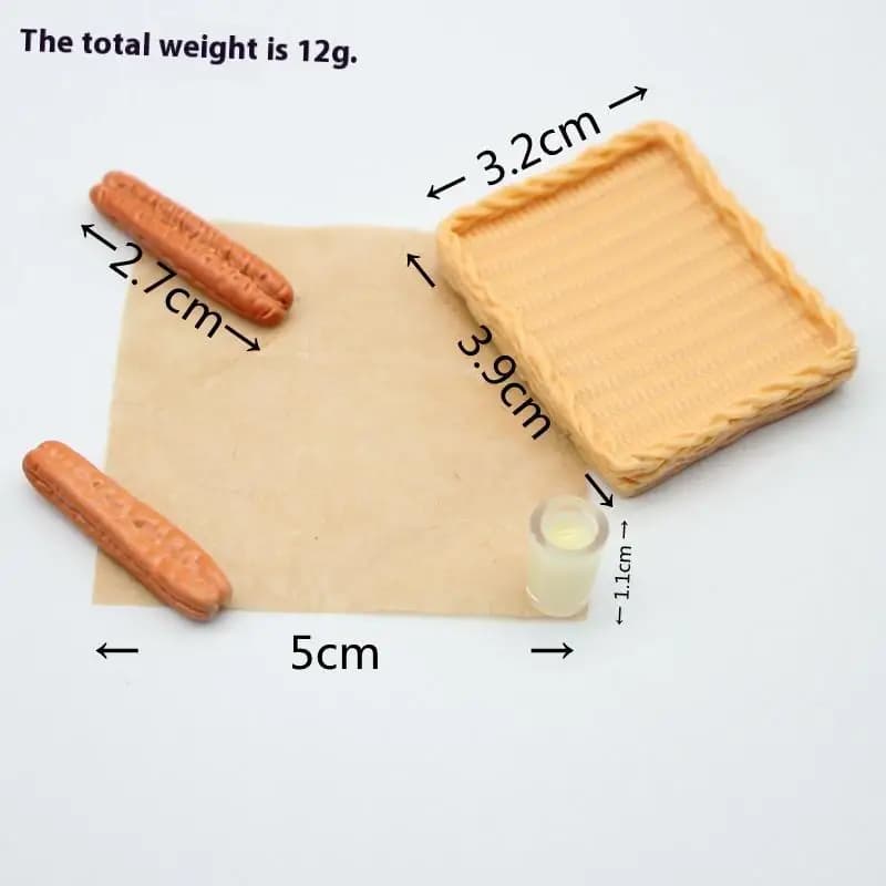 Set di Ornamenti in Miniatura per Casa delle Bambole: Giocattolo con Latte di Soia e Bastoncini di Pasta Fritta, Accessori per Cucina, Gioco di Ruolo, Regalo