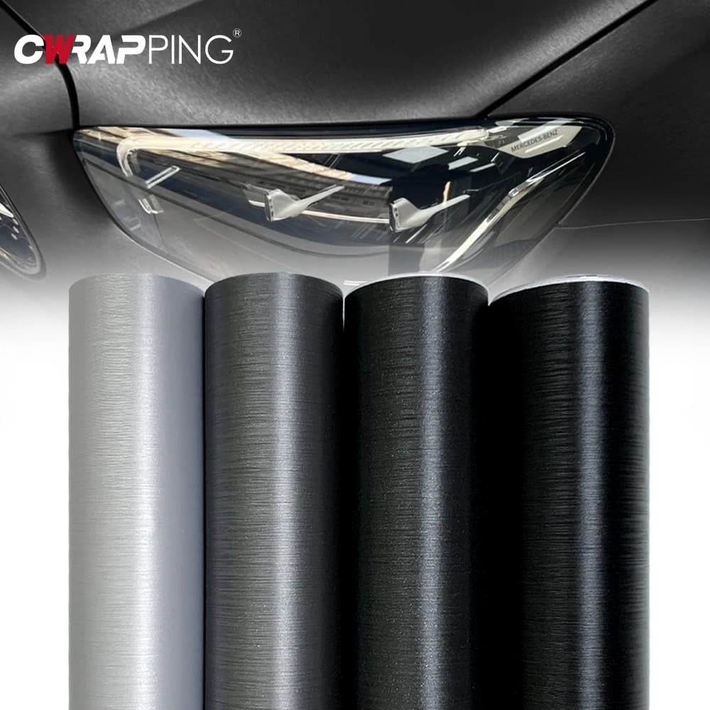 Adesivi per auto spazzolati Pannello cofano Decalcomania decorativa Copertura Vinile impermeabile Auto Wrap Pellicola adesiva per moto per accessori auto