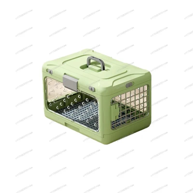 Trasportino Pieghevole Portatile per Animali Domestici, Traspirante, per Viaggi in Auto e Aereo, Gabbia da Trasporto per Gatti e Cani