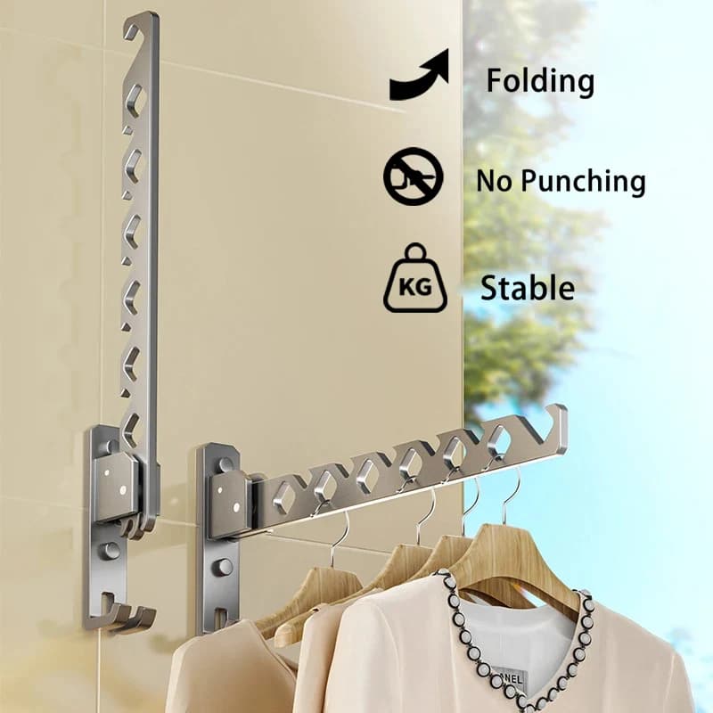 Wall coat hanger Without punching Foldable Stendibiancheria Foldable Multi-purpose Drying Room