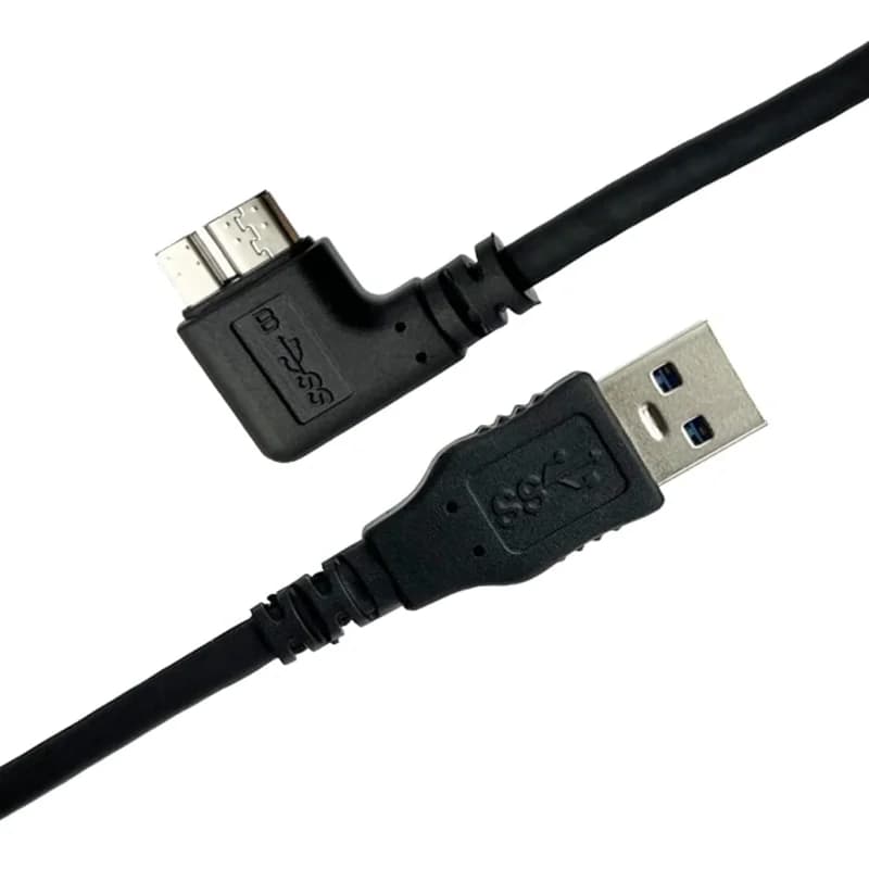 30cm USB 3.0 Type A to USB3.0 Micro B 90 Degree Male Adapter Cable Data Sync for External Hard Drive Disk HDD Hard Drive Cable