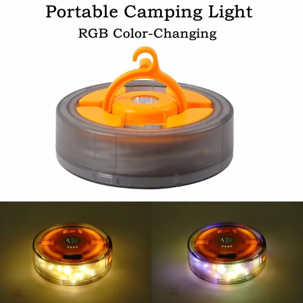 Lanterna da Campeggio Portatile a 5 Modalità, Luce Ambientale, Luci LED a Corda con Gancio, Lampada LED Impermeabile per Tenda