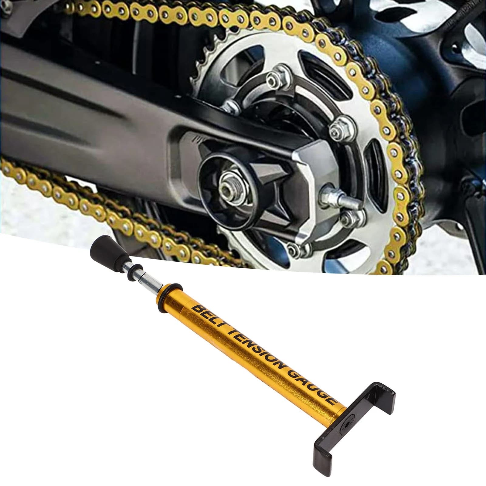 10 Lb Belt Tension Gauge Metal Motor Belt Replacement for Accurate Motorcycle Setting Motorcycle Tools