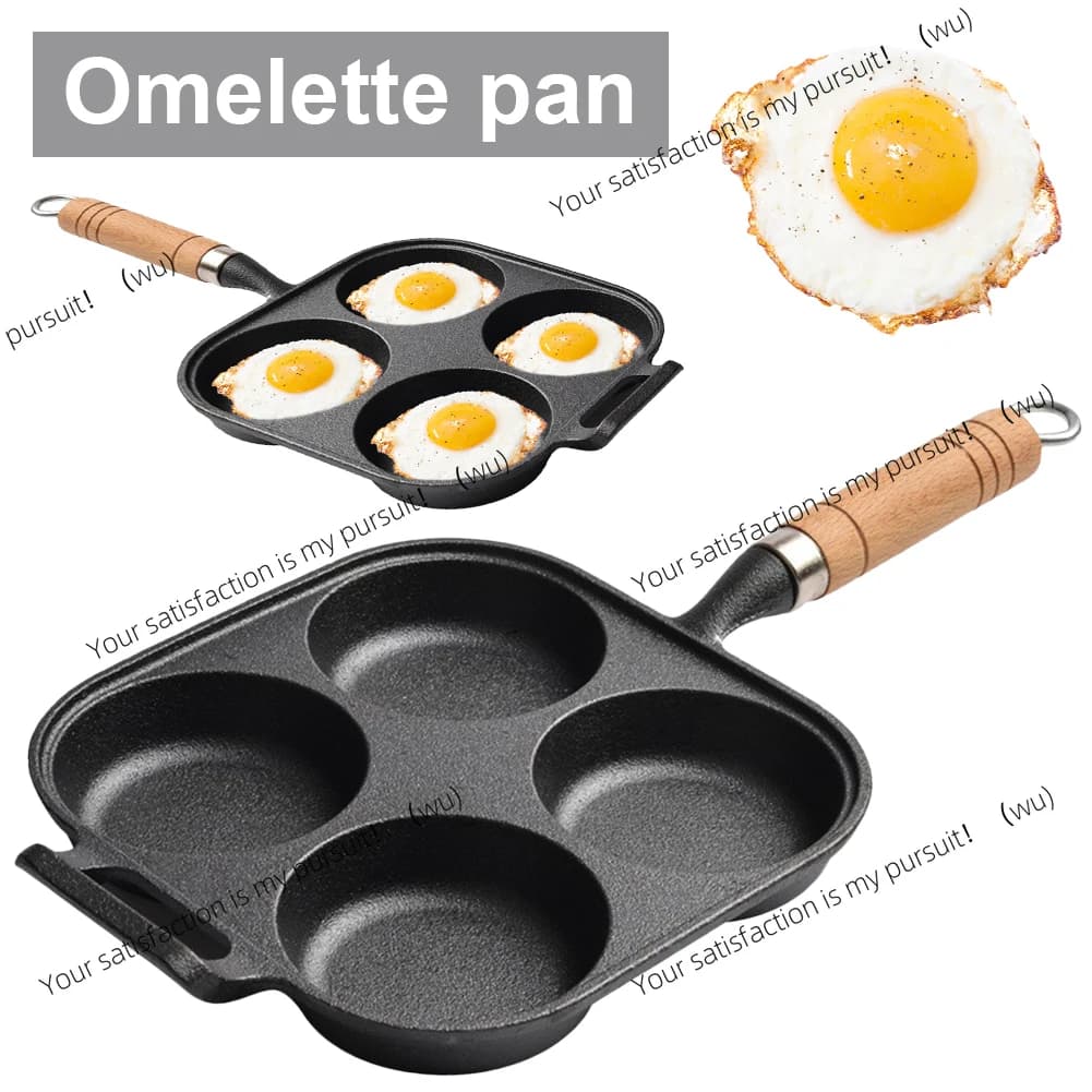 Thick-bottomed frying pan cast iron breakfast grill cooking pan