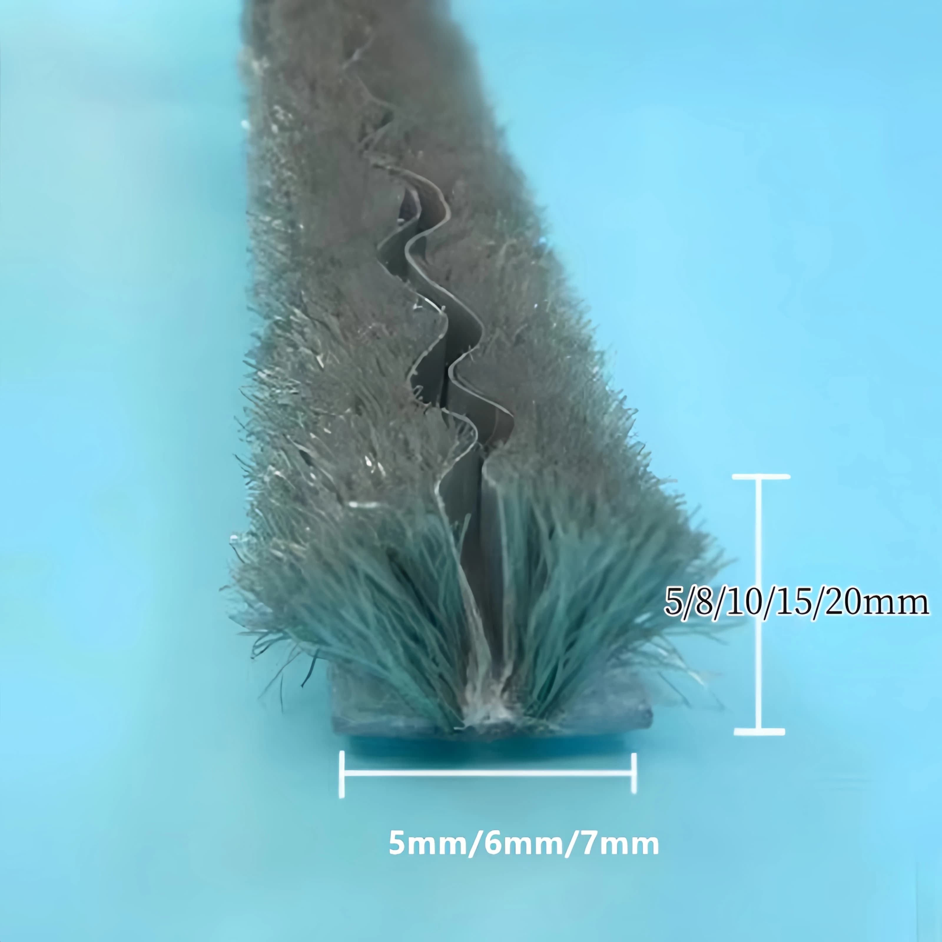 Inserisci strisce di tenuta per porte e finestre, 5 mm, 6 mm, 7 mm x 6 mm, 8 mm, 12 mm, 10 m, spelafili, grigio/nero