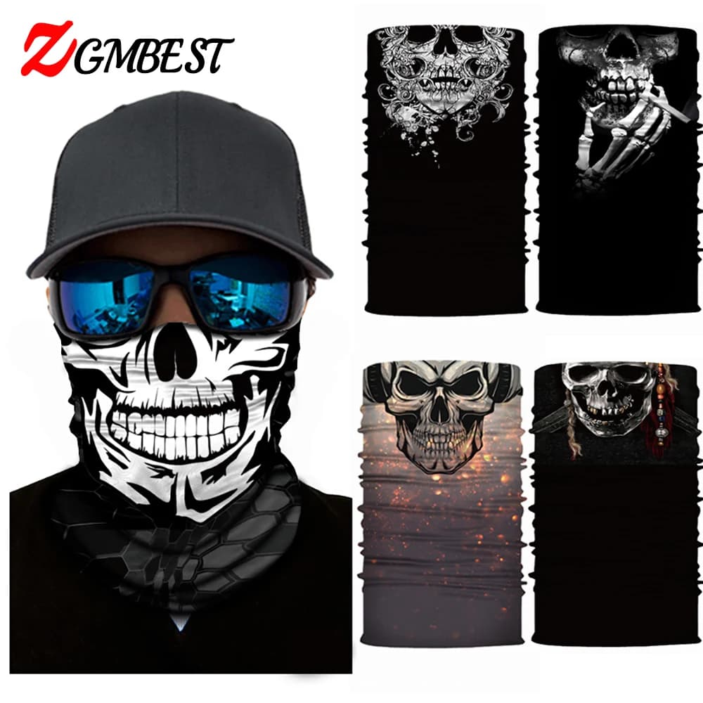 Outdoor Neck Gaiter Bandana Sun Protection Motorcycle Neck Cover Headwear Sports Magic Scarf Hiking Skiing Cycling Face Mask