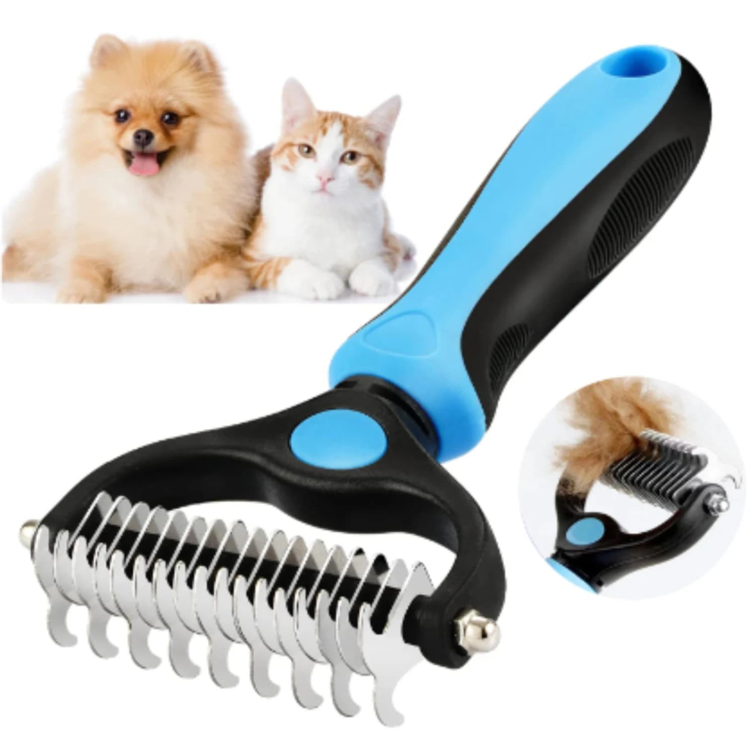 Spazzola professionale per la rimozione dei peli del cane, taglierina per nodi in pelliccia per animali domestici, pettine per cuccioli, gatti, spazzole per toelettatura di cani