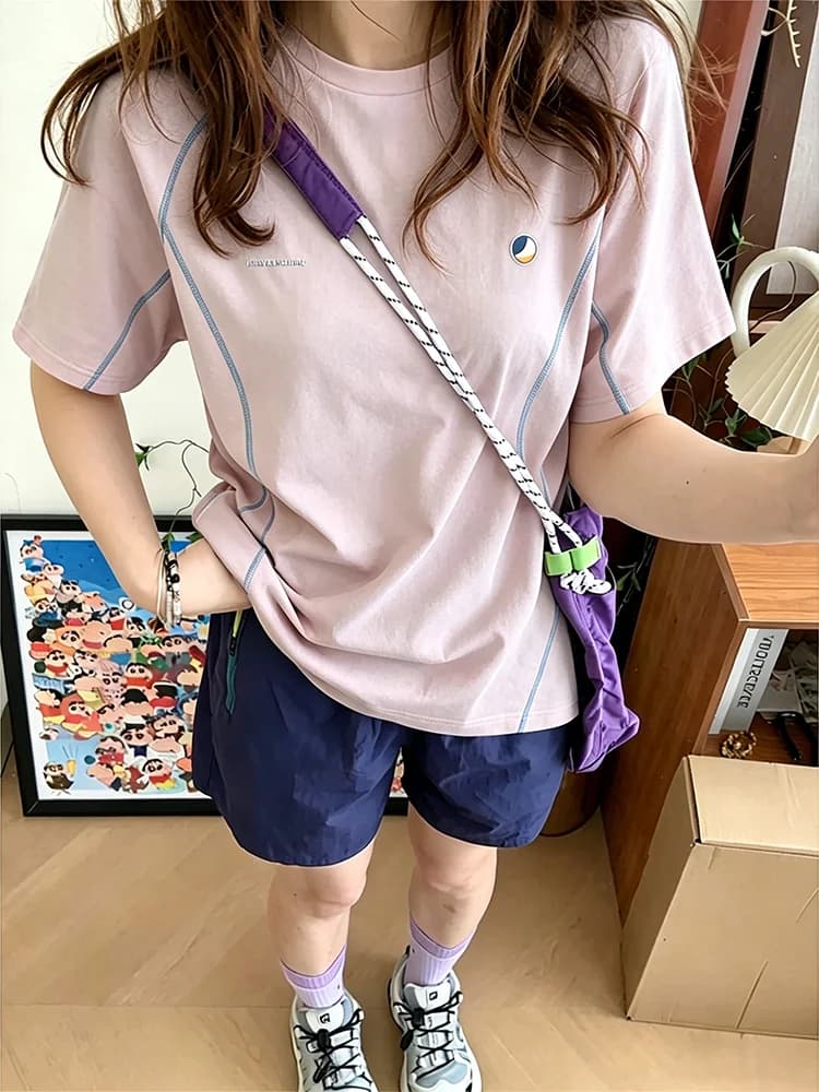 Pantaloncini sportivi a maniche corte ad asciugatura rapida per uomo e donna, abbigliamento estivo per badminton e ciclismo con protezione solare per esterni