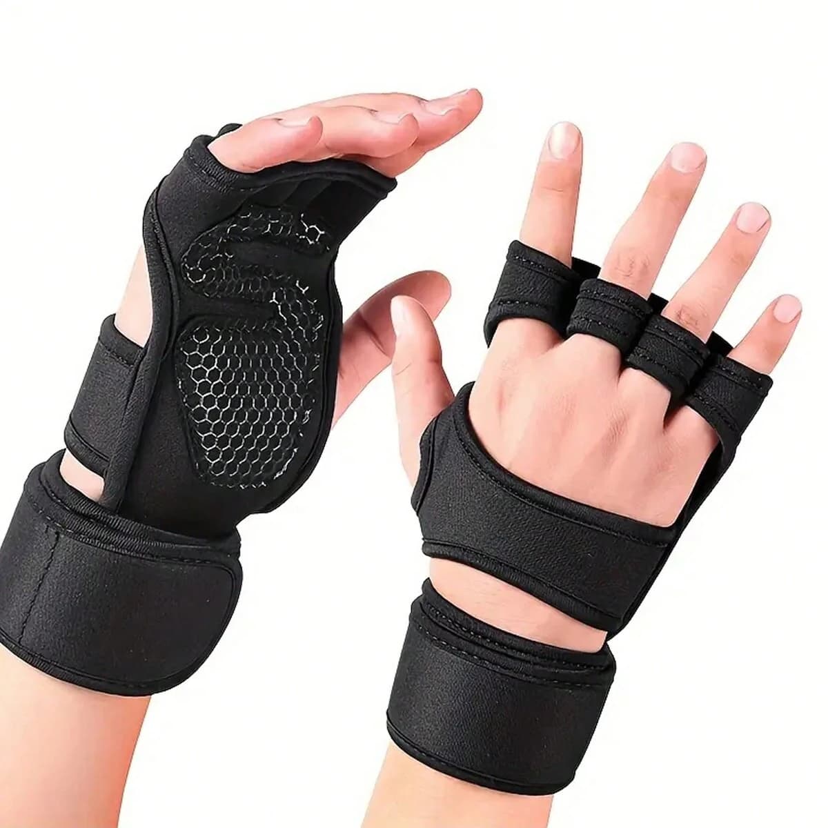 Weight lift training gloves with wrist support for men and women, for gym, fitness, cross training, powerlifting, hand palm protection