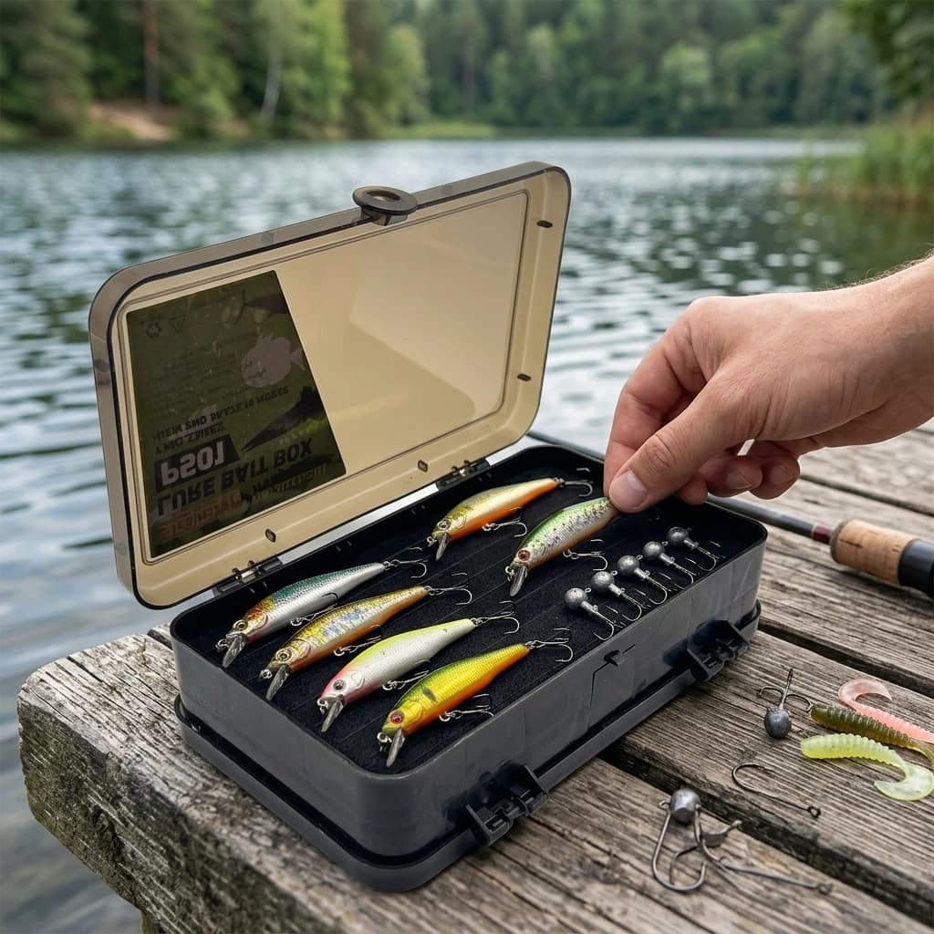 2 Layers Fishing Lure Box Large Capacity Plastic Organizer Box For Fishing Lure Fake Bait Fishhook Outdoor Fishing Tackle Box