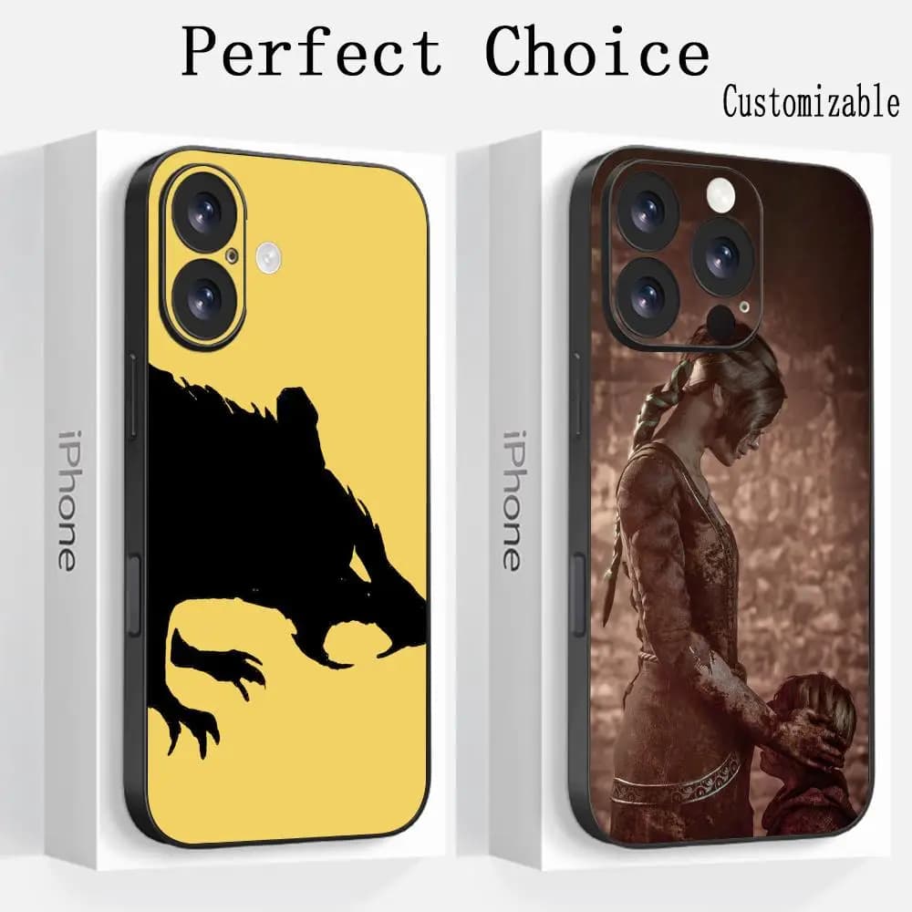 Resonance A Plague Tale Legacy Phone Case For iPhone18171615141312 X XR XS Plus Mini Pro Max Soft black Shockproof Cover